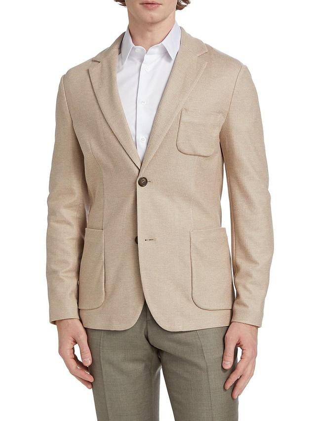 Mens Silk-Blend Single-Breasted Sport Jacket Product Image