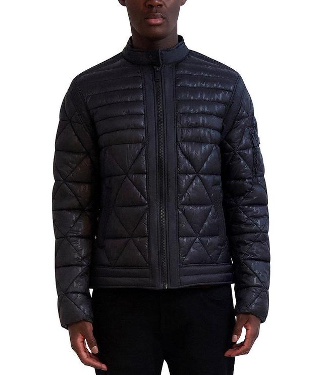 KARL LAGERFELD PARIS Embossed Quilted Jacket Product Image