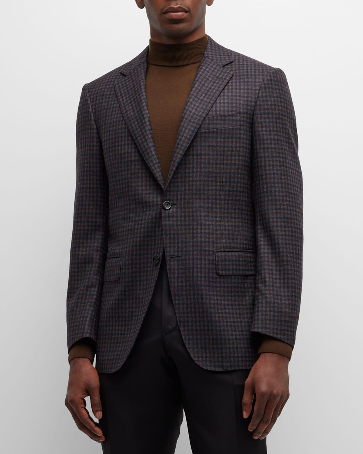 Mens Check Wool Sport Coat Product Image