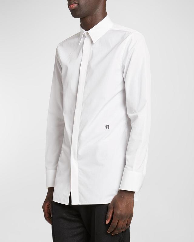 Mens Basic Dress Shirt with Mini 4G Embroidery Product Image