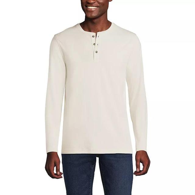 Mens Lands End Supima Jersey Henley Top Product Image