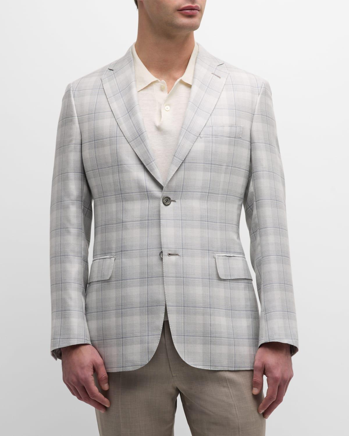 Mens Macro Plaid Sport Jacket Product Image