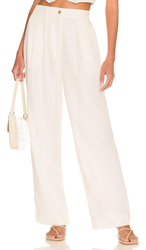 DONNI. Pleated Trouser in Cream. product image