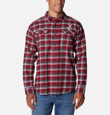 Mens Columbia Crimson Alabama Crimson Tide Flare Gun Flannel Long Sleeve Shirt Product Image