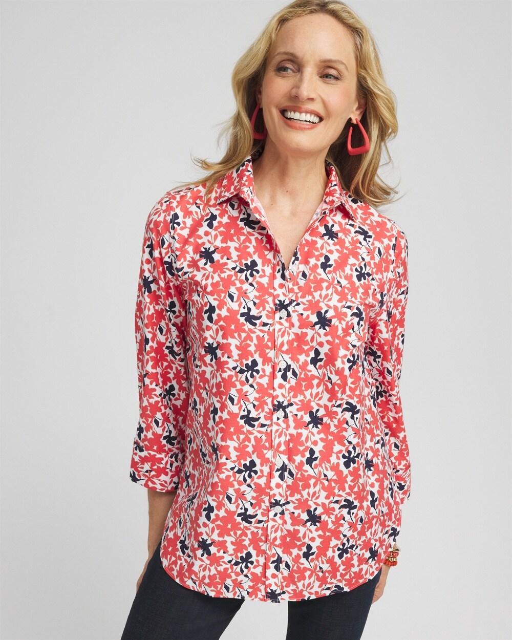 Women's No Iron Warm Floral Shirt Product Image