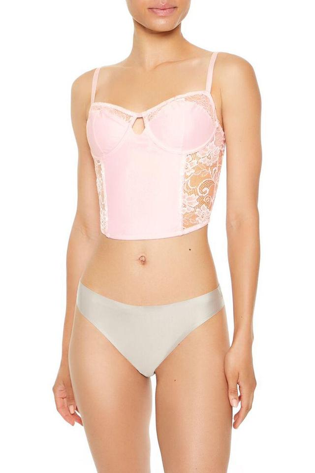 Sheer Lace Underwire Corset Bra | Forever 21 Product Image