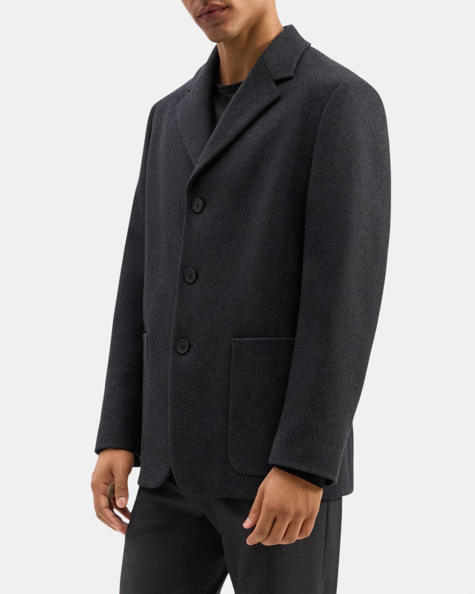 Overcoat Blazer in Wool Melton Product Image