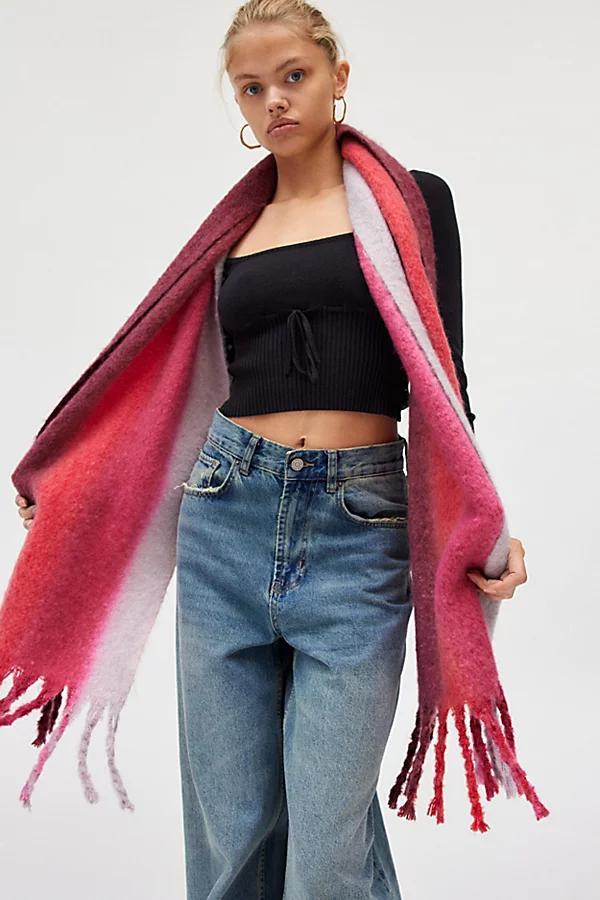 Ombre Striped Woven Scarf Womens at Urban Outfitters Product Image