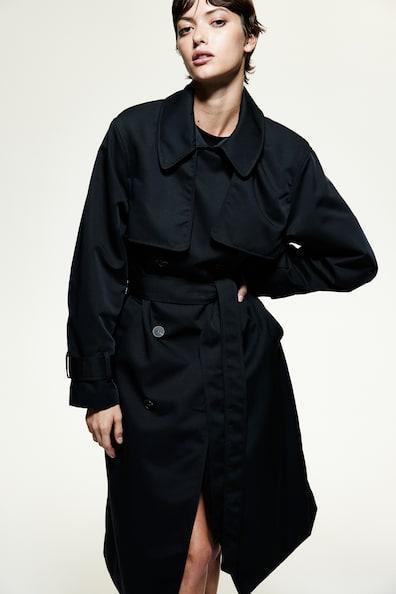 Double-breasted Twill Trench Coat Product Image