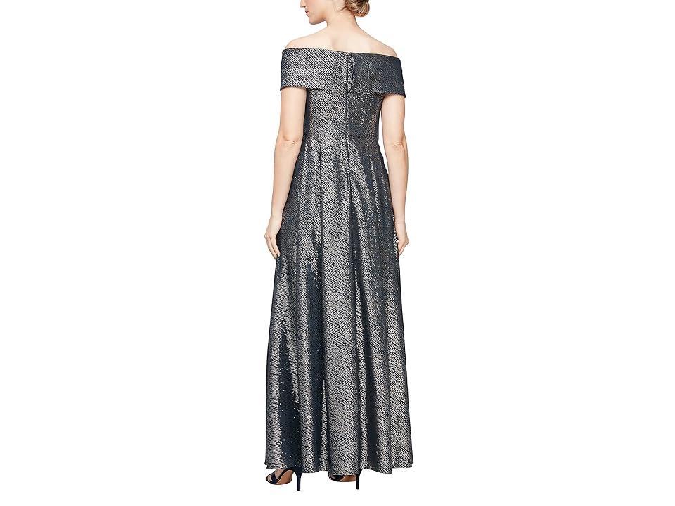 Alex Evenings Metallic Off the Shoulder Ballgown Product Image