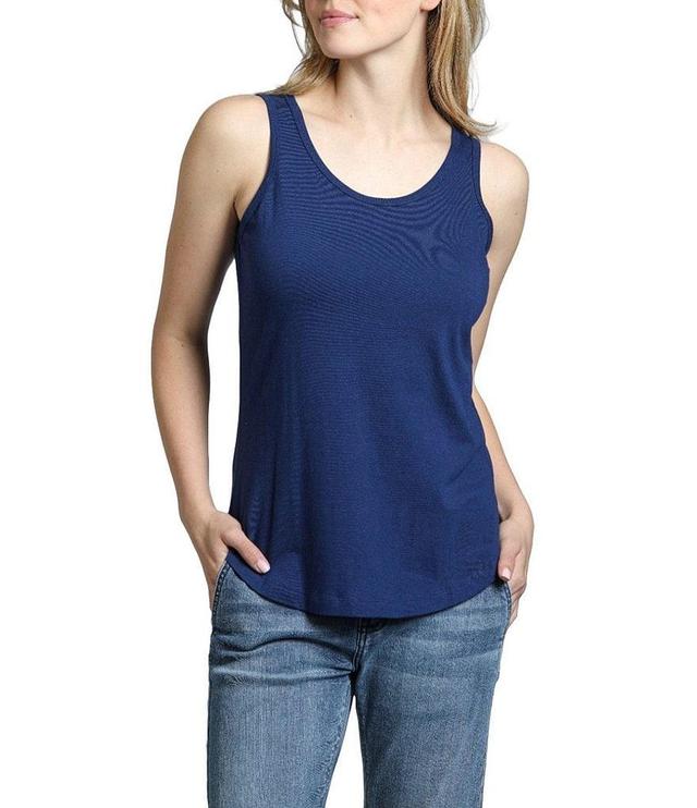 APNY Cotton Blend Scoop Neckline Sleeveless Tank Product Image