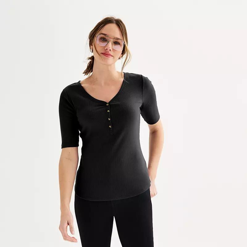 Womens Sonoma Goods For Life Slim-Fit Henley product image