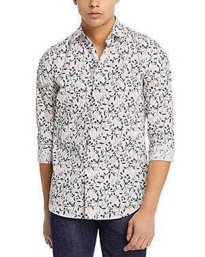 Mens Abstract Floral Dress Shirt Product Image