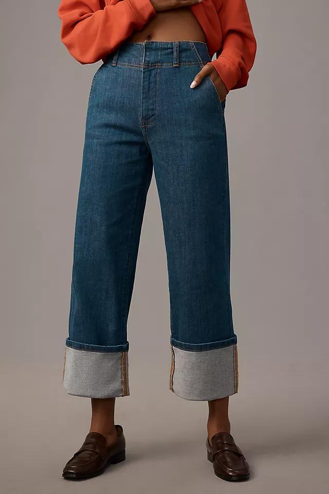 The Maisy Relaxed Cuff Mid-Rise Straight-Leg Jeans by Pilcro Product Image