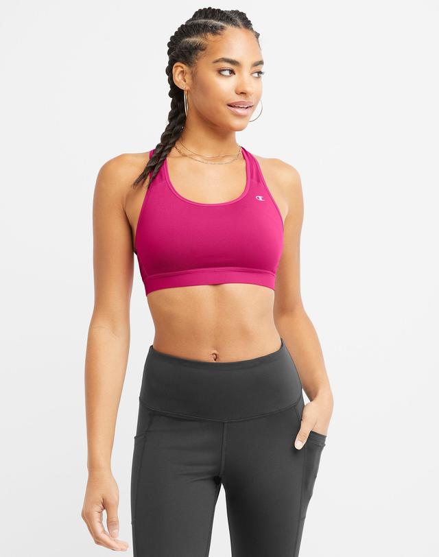 Womens Champion Compression Sports Bra, C Logo Black L Product Image