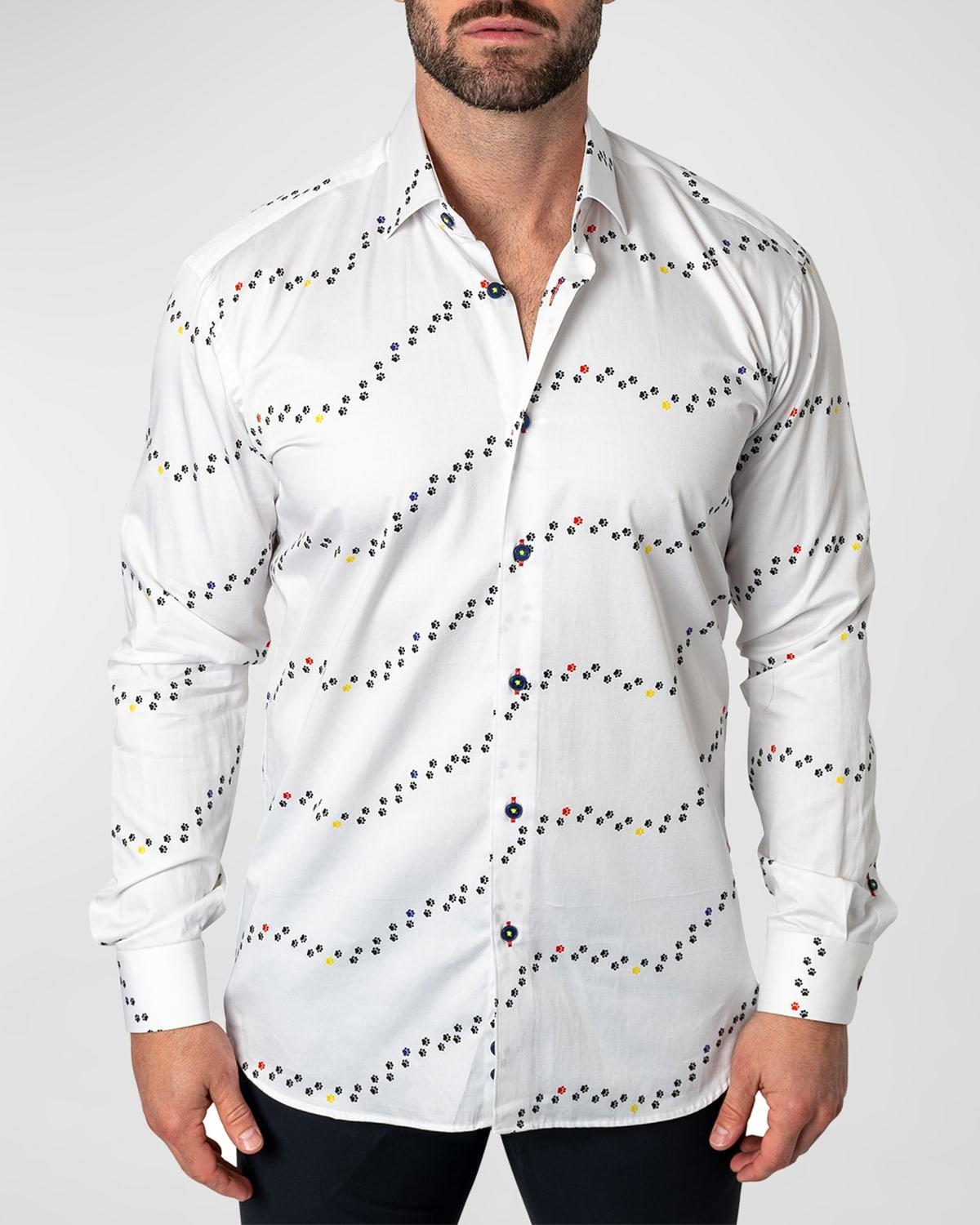 Mens Fibonacci Paw-Print Sport Shirt Product Image