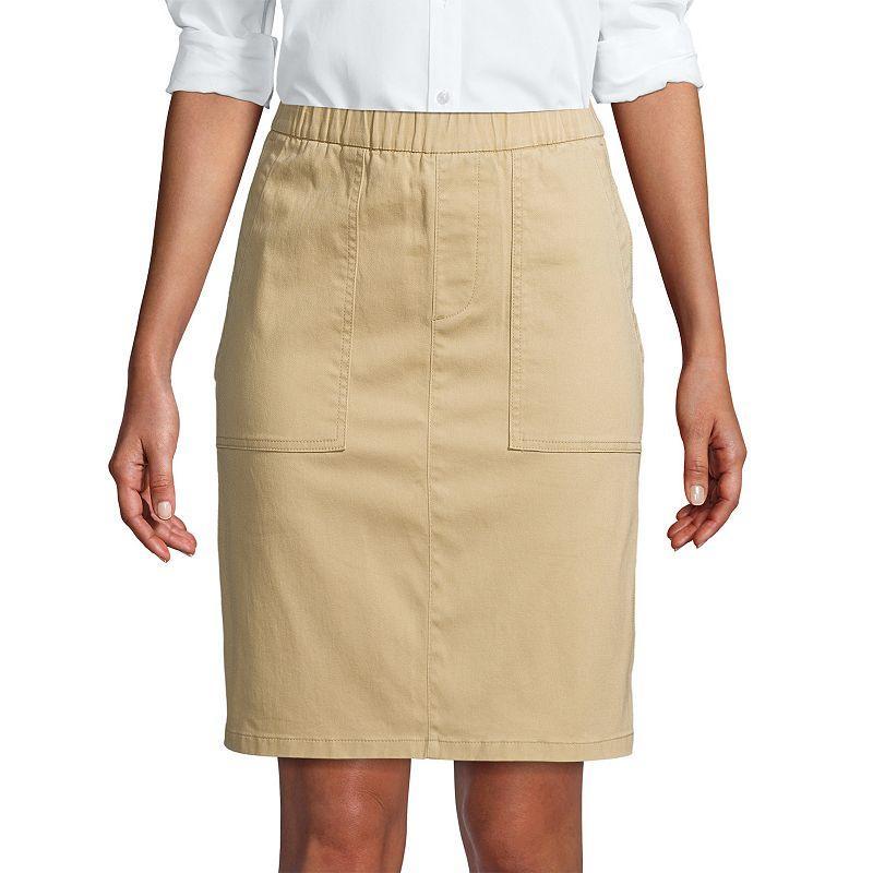 Petite Lands End Pull On Chino Skort, Womens Product Image