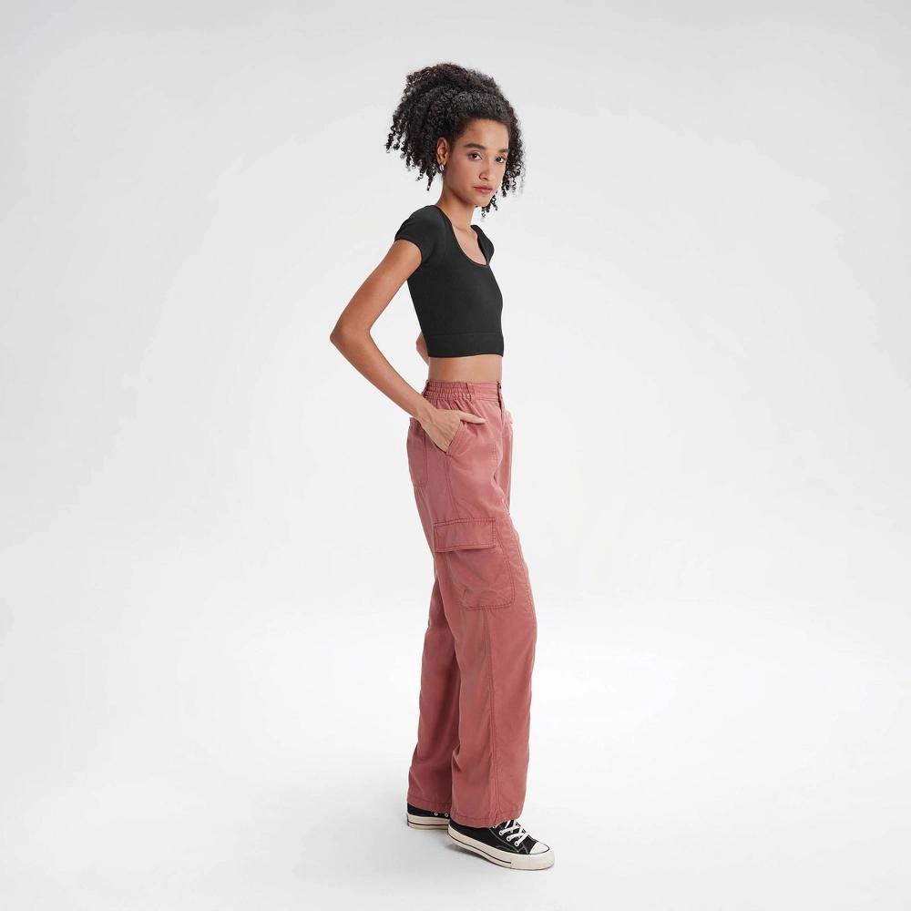 Womens High-Rise Straight Leg Cargo Pants - Wild Fable Rust S Product Image