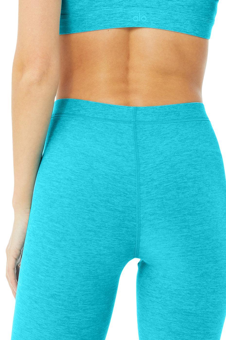 High-Waist Alosoft Flow Legging - Bright Aqua Heather Female Product Image