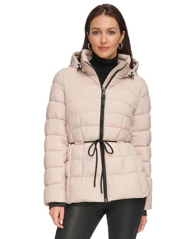 Dkny Womens Rope Belted Hooded Puffer Coat, Created for Macys Product Image