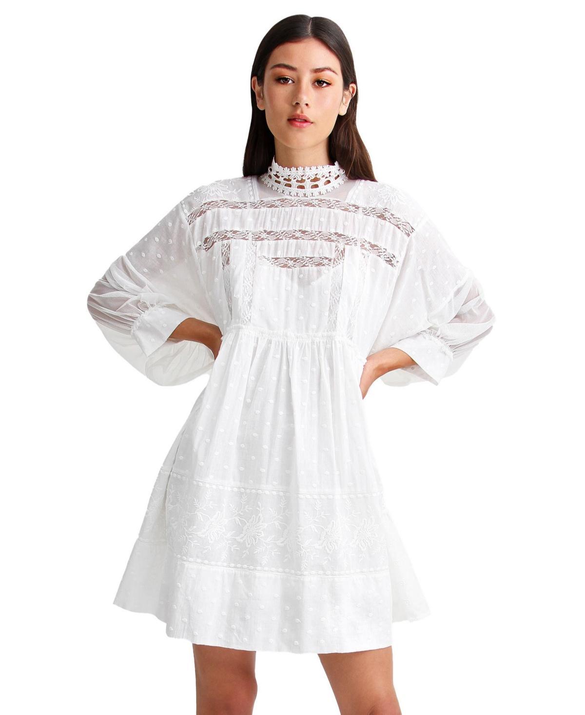 Women Belle & Bloom Unforgettable Oversized Lace Mini Dress Product Image