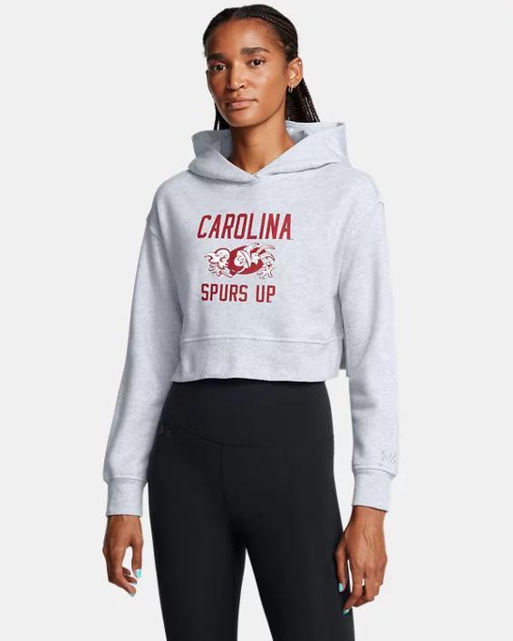 Womens UA Rival Fleece Collegiate Cropped Hoodie Product Image