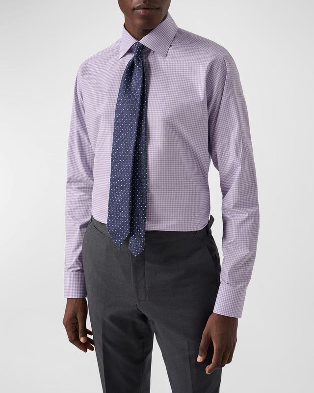 Mens Modern Fit Check Elevated Poplin Dress Shirt Product Image