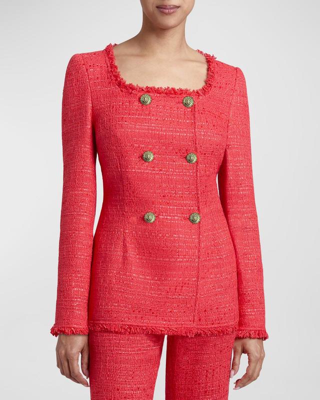 Womens Elara Cotton-Blend Tweed Jacket Product Image