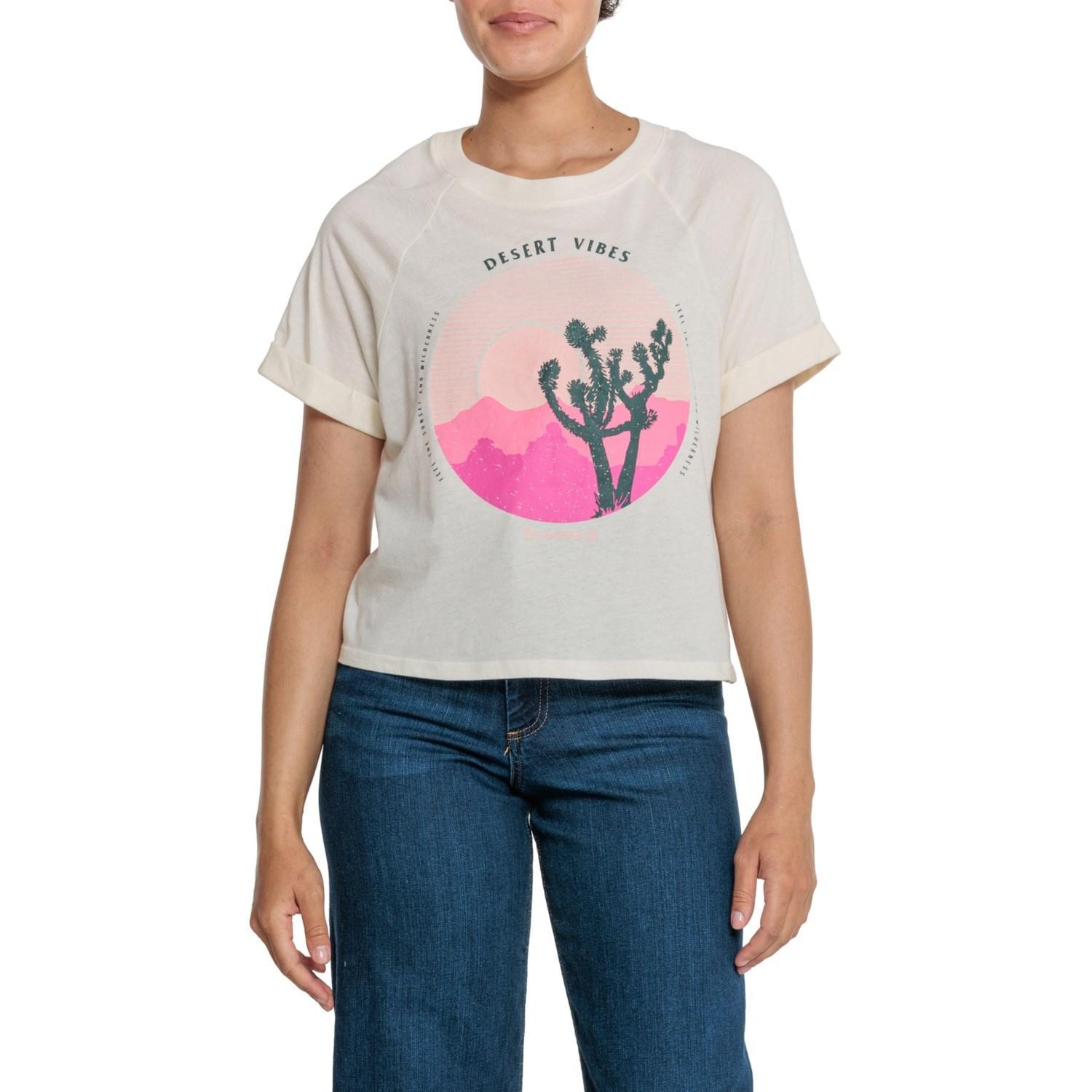 Bearpaw Desert Cactus Graphic Crop T-Shirt - Short Sleeve Product Image