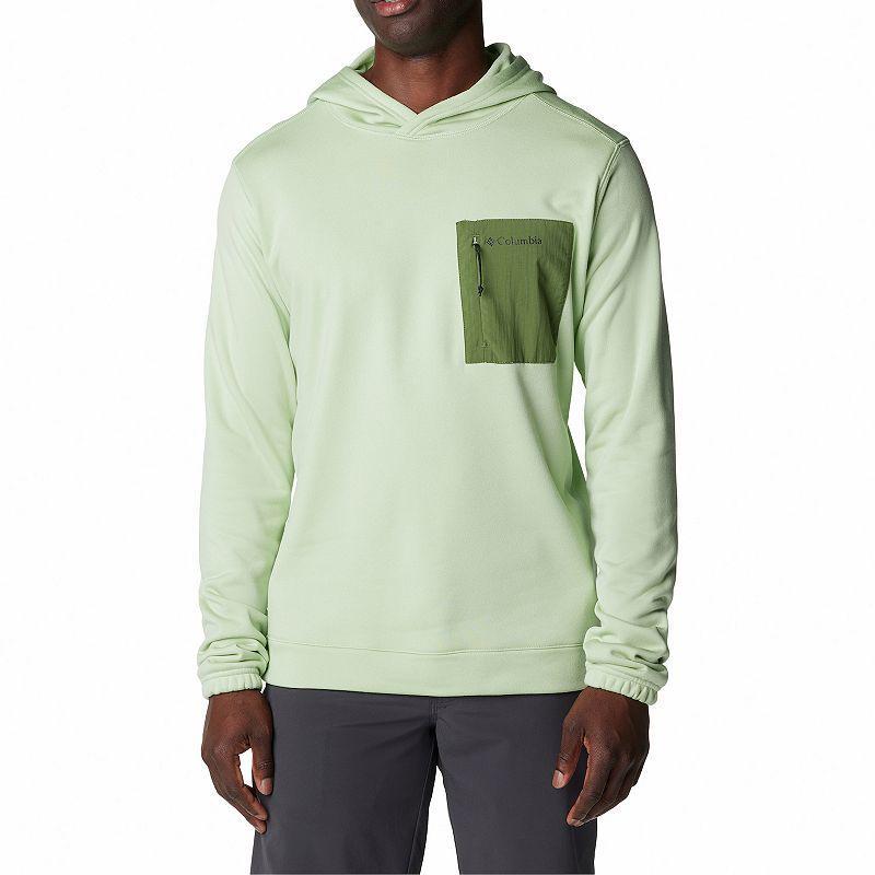 Mens Columbia Hike Hooded Fleece Pullover Green Leaf Product Image