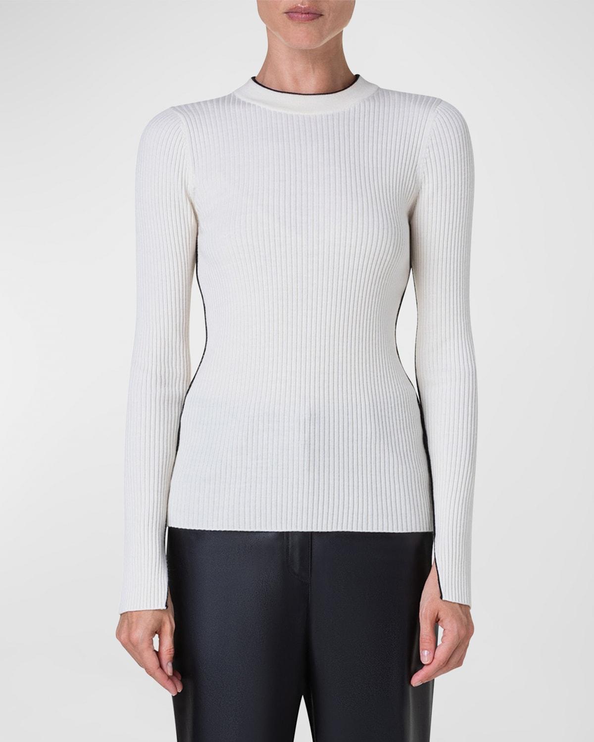 Womens Merino Wool Crewneck Sweater Product Image