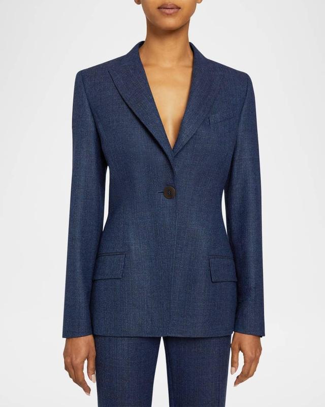 Janelle Single-Button Tailored Blazer Product Image