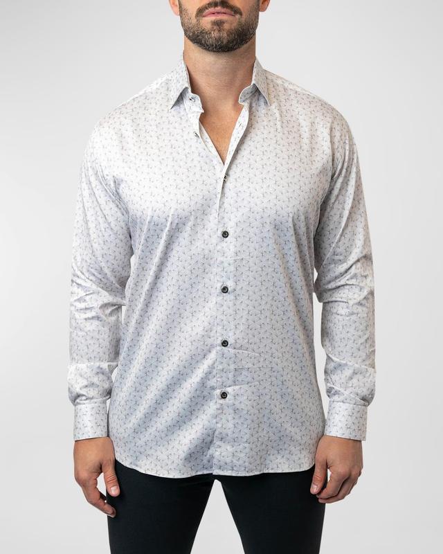 Maceoo Fibonacci Stretchprism White Performance Button-Up Shirt Product Image