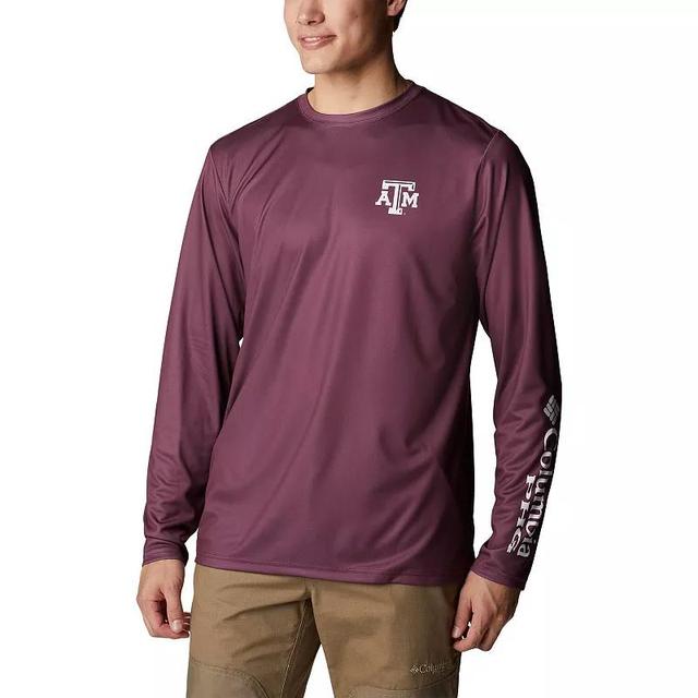 Mens Columbia Maroon Texas A&M Aggies Terminal Shot Omni-Shade Omni-Wick Long Sleeve T-Shirt Product Image