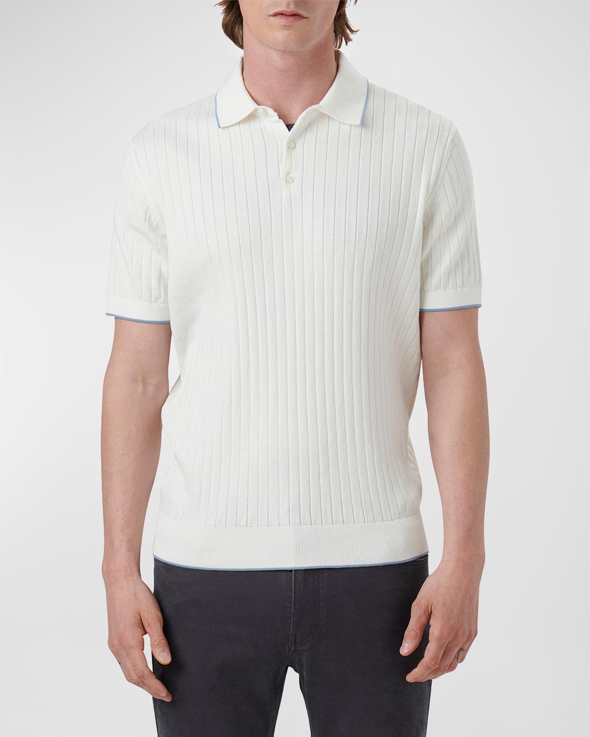 Mens Ribbed Polo Sweater Product Image