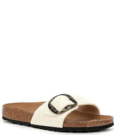 Birkenstock Womens Madrid Big Buckle Detail Canvas Sandals Product Image