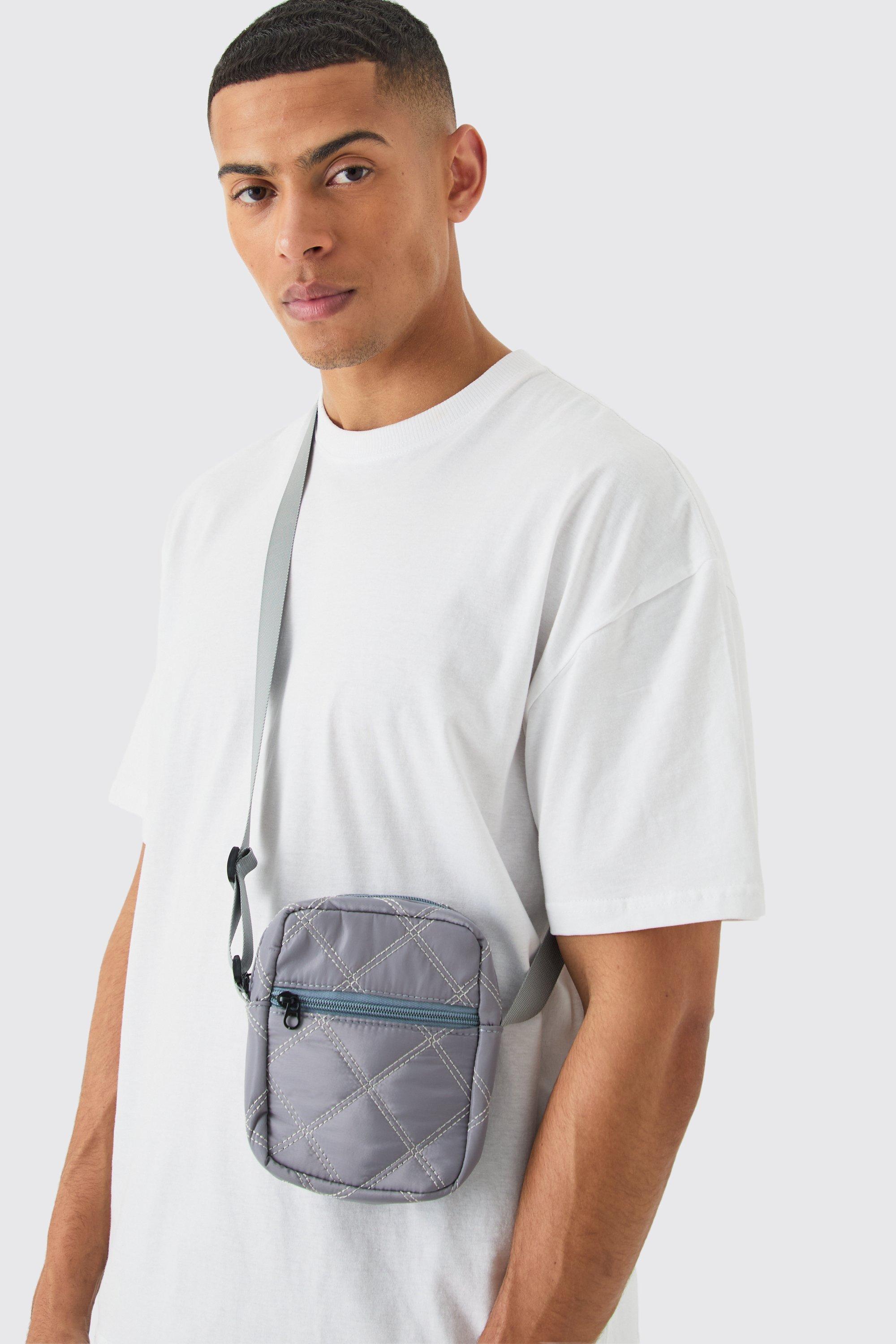 Mini Cross Body Nylon Bag | boohooMAN USA Product Image