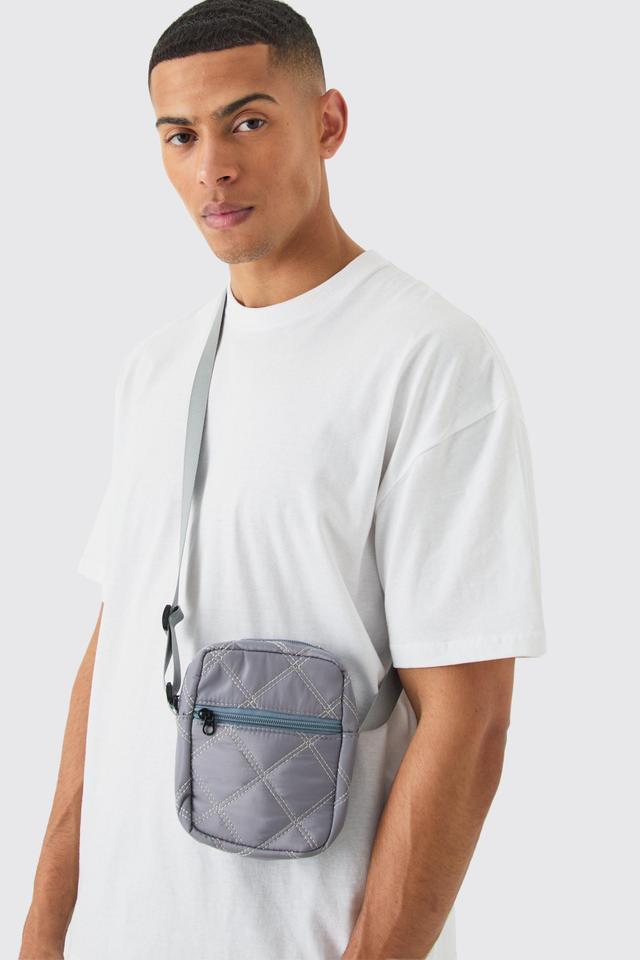 Mini Cross Body Nylon Bag | boohooMAN USA Product Image