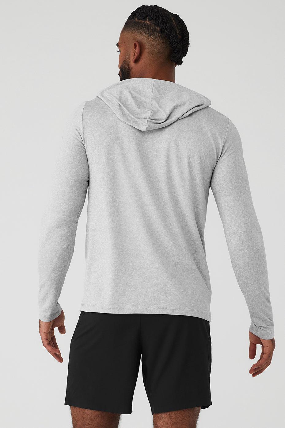 Conquer Reform Long Sleeve With Hood - Athletic Heather Grey Product Image