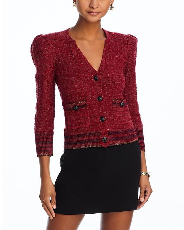 LAgence Jenni Striped Button Front Cardigan Product Image