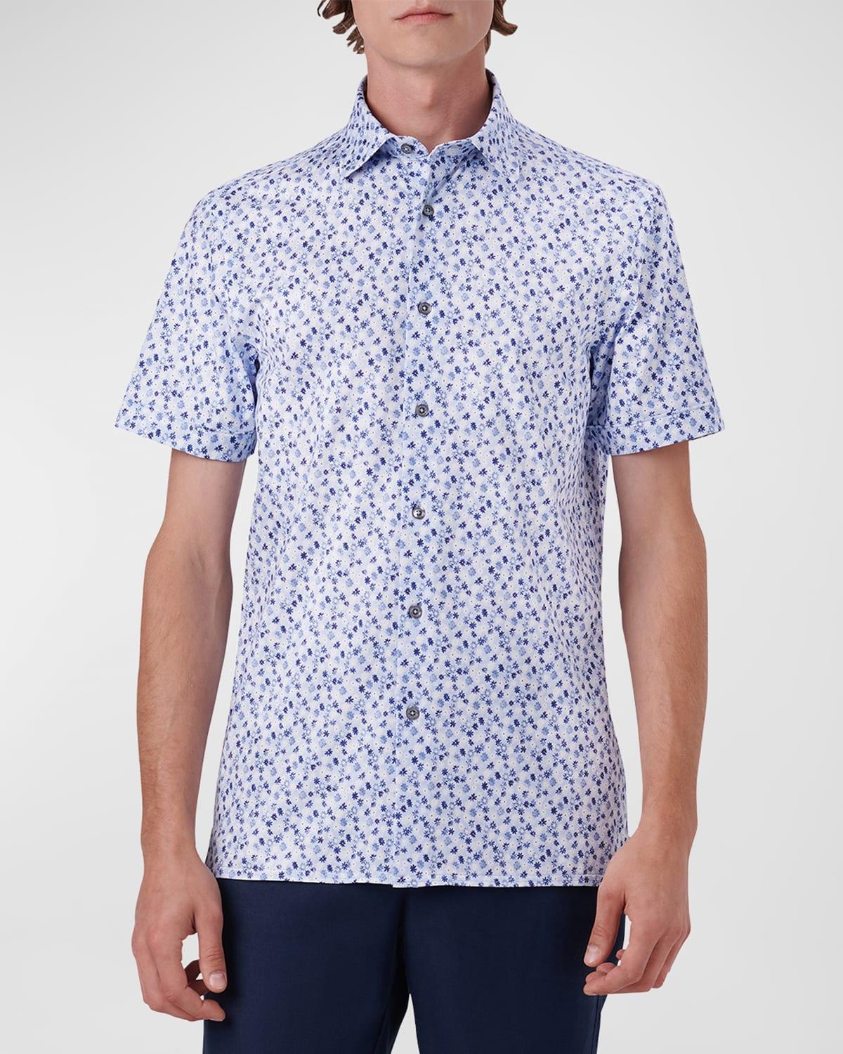 Mens OoohCotton Tech Flower-Print Sport Shirt Product Image