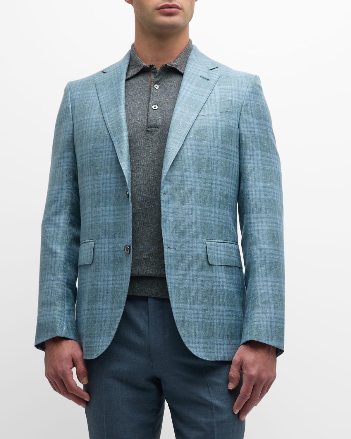 Mens Tonal Plaid Sport Coat Product Image