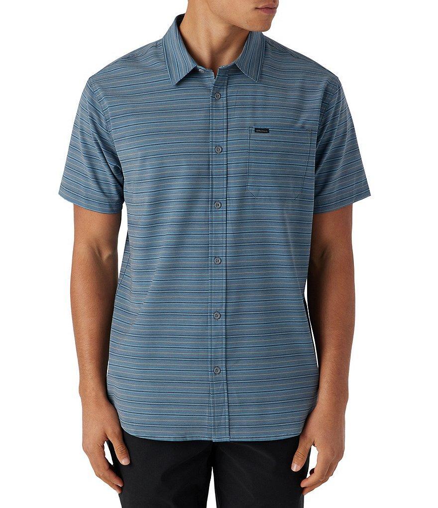 O'Neill Standard Fit Short Sleeve TRVLR UPF Traverse Striped Woven Shirt Product Image