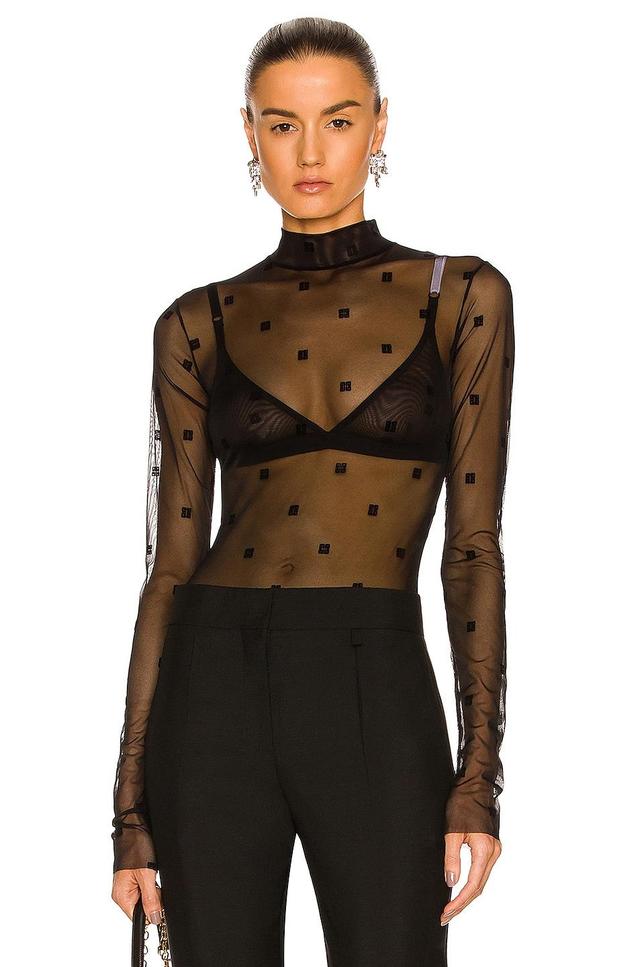 Givenchy 4G Jacquard Bodysuit Black. (also in ). Product Image