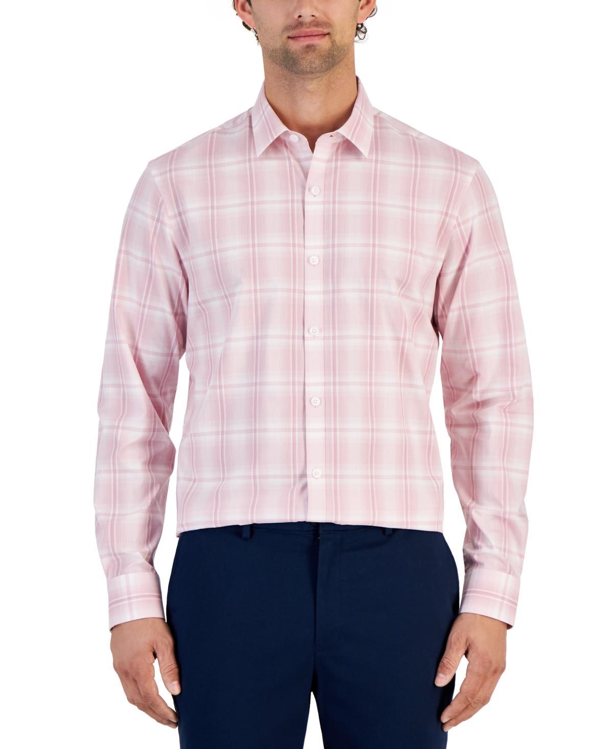 Alfani Mens Plaid Print Long-Sleeve Button-Up Shirt, Created for Macys Product Image