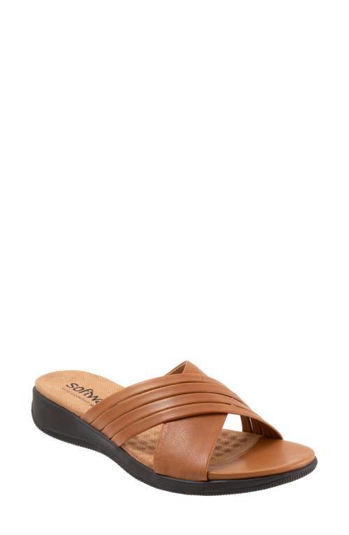 SoftWalk Tillman 5.0 Leather Cross Strap Slide Sandal Product Image