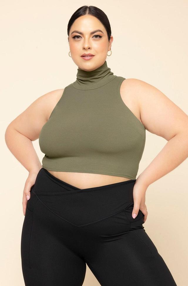 I Feel Cute Crop Top - Burnt Olive Product Image