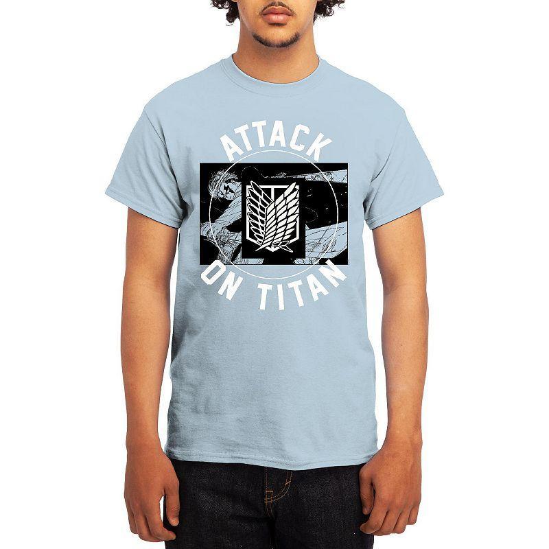 Mens Attack on Titan Tee Athltc Grey Product Image