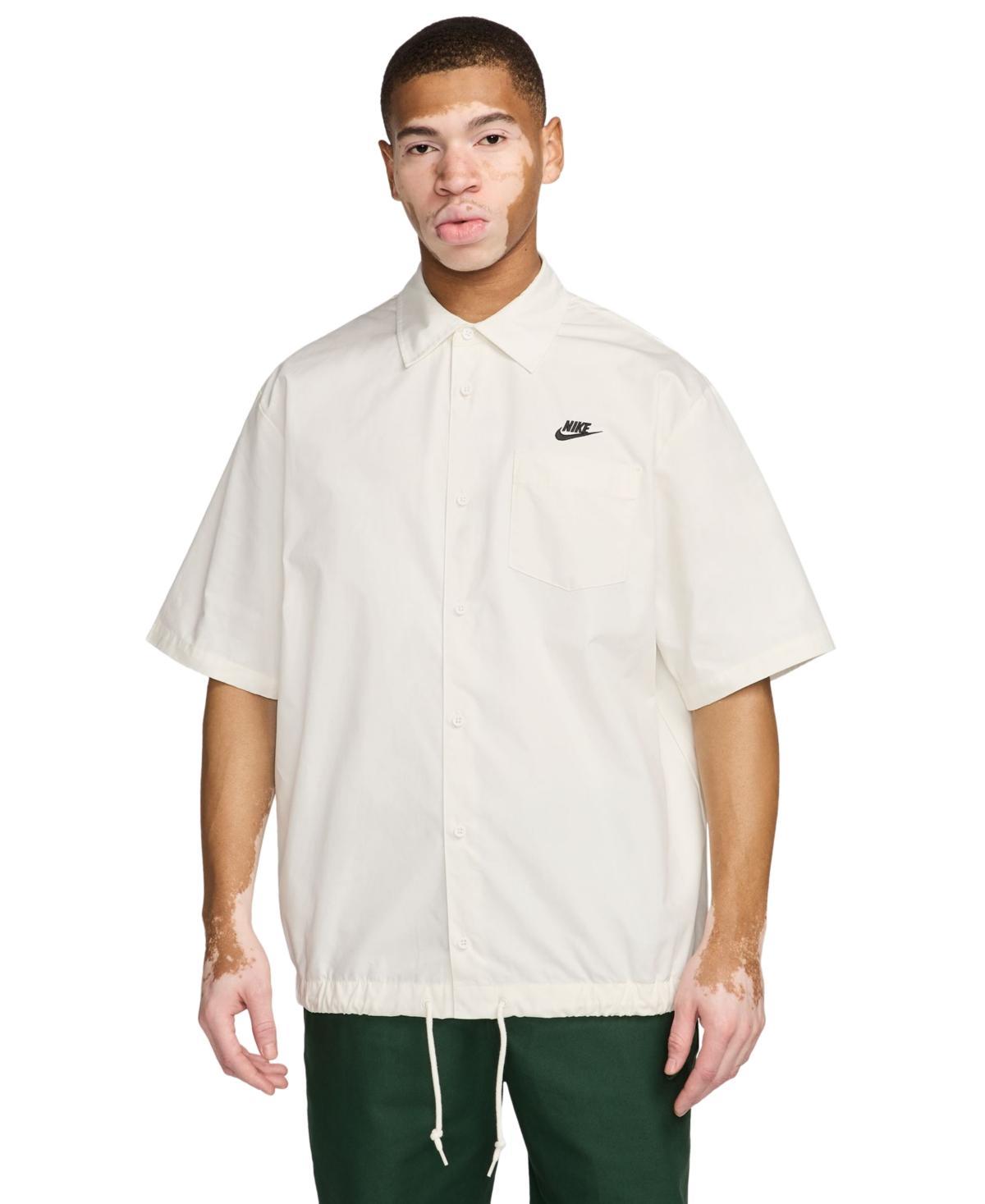 Nike Men's Club Short-Sleeve Oxford Button-Up Shirt Product Image