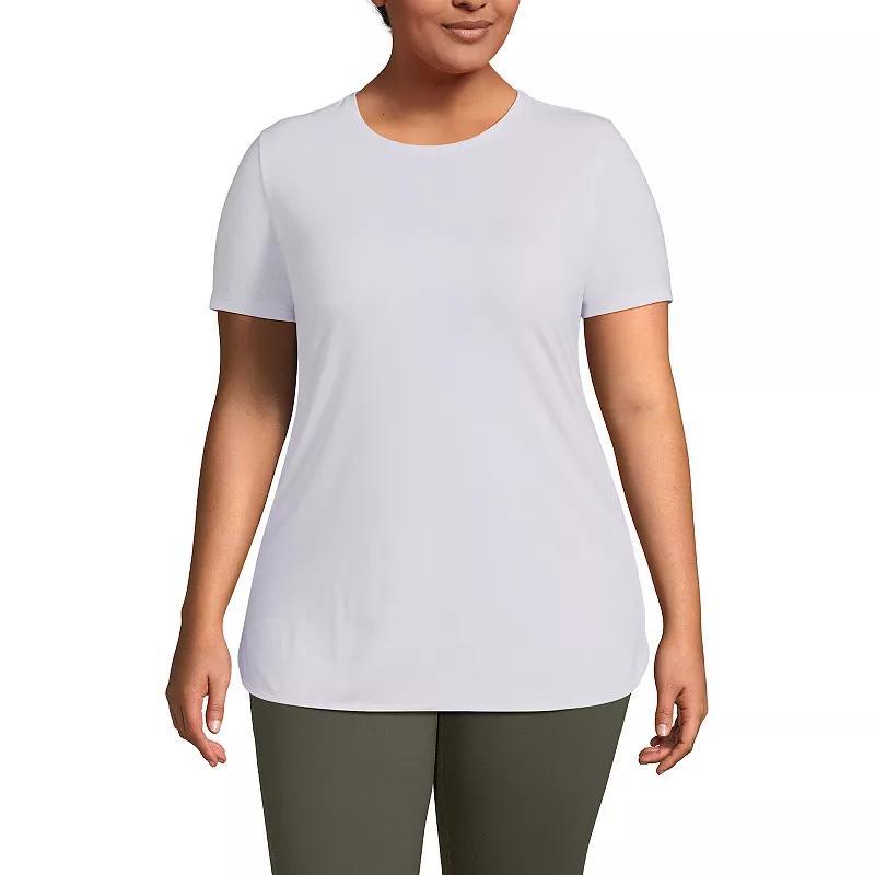 Plus Size Lands End Moisture-Wicking UPF 50 Tunic Tee, Womens Product Image